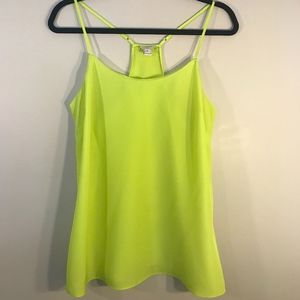 J Crew Lime Green Racerback Tank